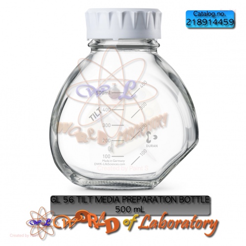 DURAN Tilt GL56 Media Preparation Bottle 500mL & Accessories