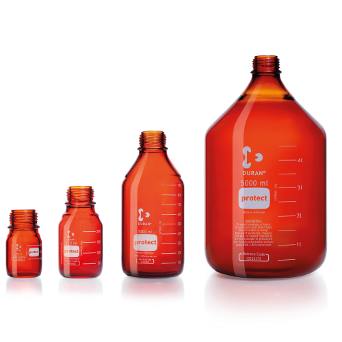 DURAN Protect Laboratory Bottle, Amber, Capacity 100 mL - 5.000 mL