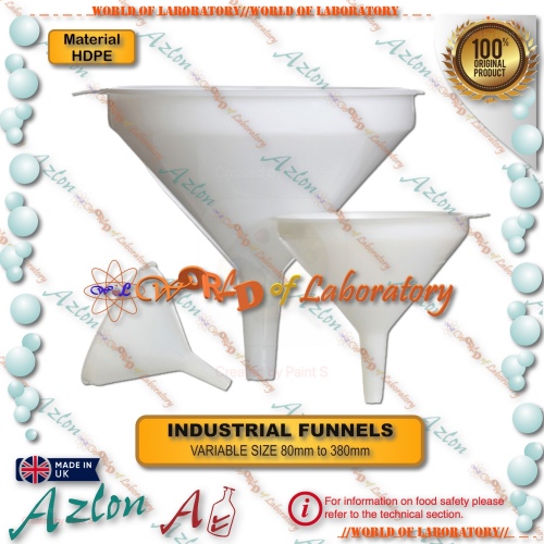 AZLON Industrial Funnel Plastic HDPE, Round, Variable Diameter Size 80mm - 380mm (1)