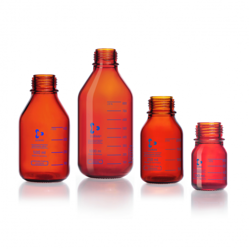 DURAN Pressure Plus+ Laboratory Bottle, Amber, Capacity 100 mL - 1.000 mL