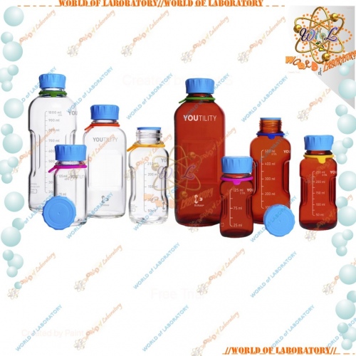 DURAN Youtility Bottle, Clear/Amber, Variable Capacity and Accessories