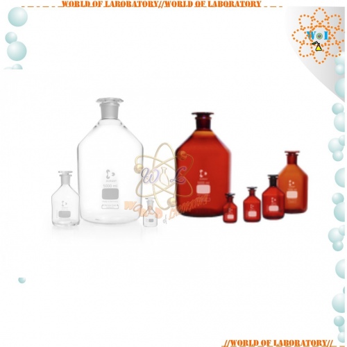 DURAN Reagent Bottle, Narrow Neck, Clear/Amber, Borosilicate Glass, Variable Capcity 10 mL to 20 Liter
