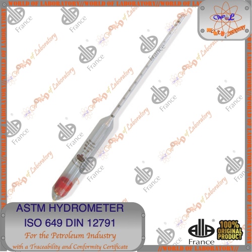 ALLA FRANCE ASTM Density Hydrometer L50 ISO 649 DIN1279, Variable Range 0.600 - 1.100 g/mL