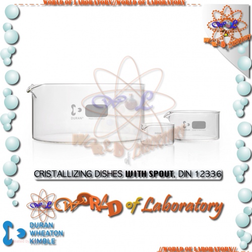 DURAN Crystallizing Dishes with / without Spout, Variable Capacity 40mL - 3500mL