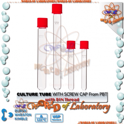 DURAN Culture Tube with Screw Cap from PBT, Variable Capacity 6mL - 30mL