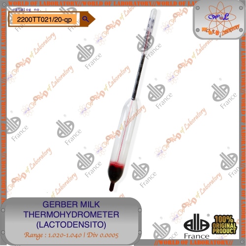 ALLA FRANCE Gerber Milk ThermoHydrometer (Lactodensity)