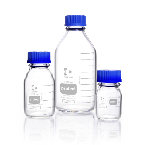 DURAN Protect Laboratory Bottle, Clear, Capacity 100 mL - 5.000 mL