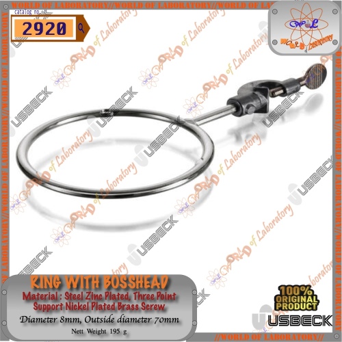 USBECK Ring with Bosshead, Steel, Zinc Plated, Three Point Support, Variable Size Outside Diameter  (1)