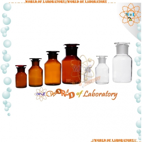 DURAN Reagent Bottle, Wide Neck, Clear/Amber, Soda-Lime Glass, Variable Capacity 50 mL to 1000 mL