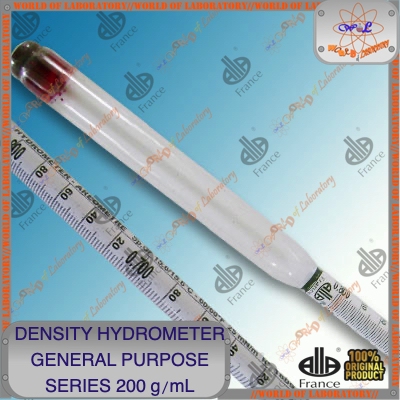 ALLA FRANCE Density Hydrometer General Purpose, Series 200 g/mL, Variable Range 0.600 - 2.000 g/mL