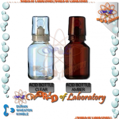 DURAN Acid Bottle, Clear/Amber, Variable Capacity 100 mL to 1000 mL
