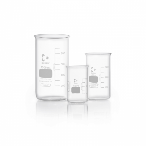 DURAN Beaker Glass Tall Form without Spout, Varian Capacity 50 mL - 1000 mL