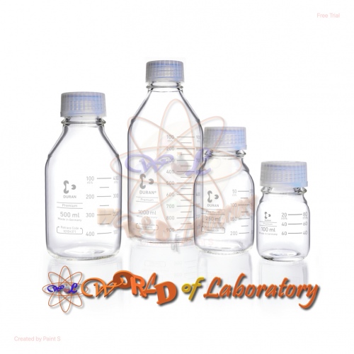 DURAN Premium Laboratory Bottle, Clear. Capacity 100mL - 1000mL
