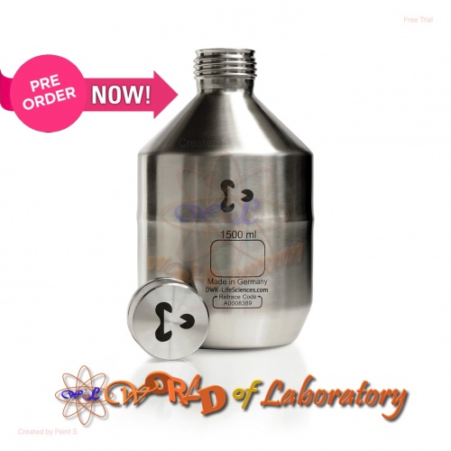 DURAN Stainless Steel Shipping Bottle 1500mL, UN Certified