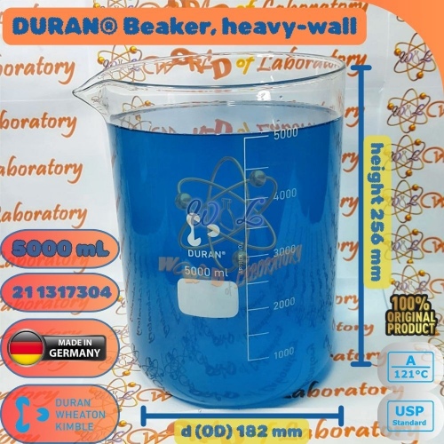 DURAN Beaker Glass Heavy Wall (Filtering Beaker) 5000 mL