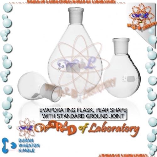 DURAN Evaporating Flask, Pear Shape, with Standard Ground Joint, Variable Capacity 100mL - 1.000mL
