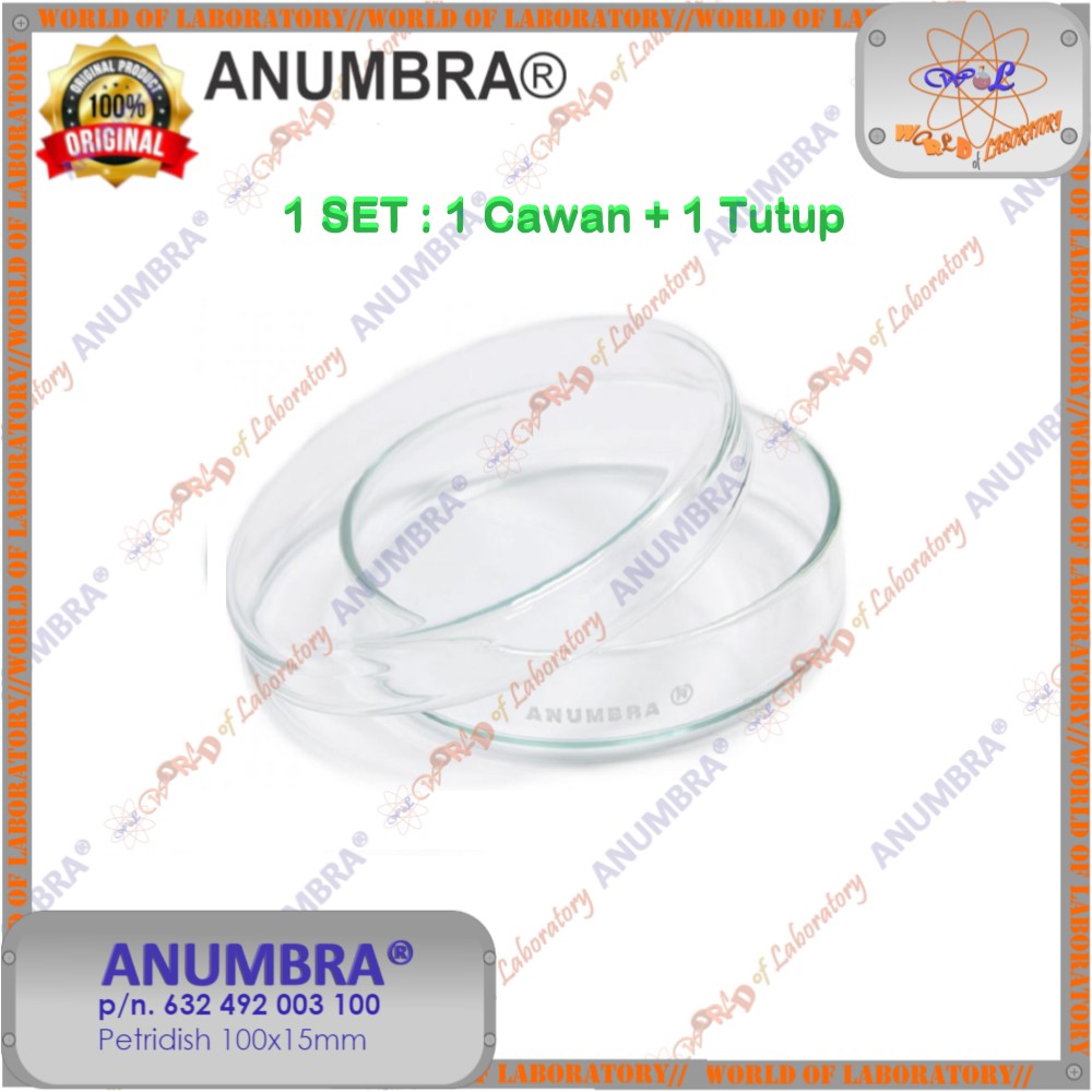 ANUMBRA® PETRIDISH, Soda Lime Glass, Variable Size Diameter 60mm to 200mm - Gambar 7