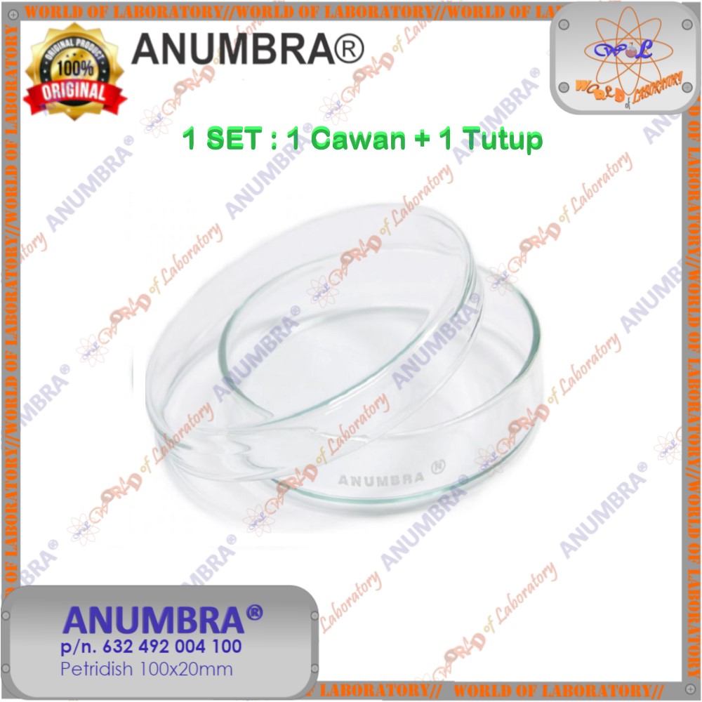 ANUMBRA® PETRIDISH, Soda Lime Glass, Variable Size Diameter 60mm to 200mm - Gambar 6