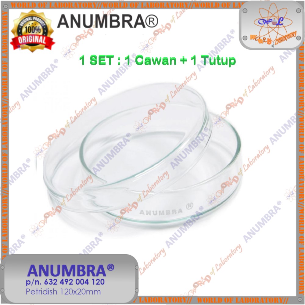 ANUMBRA® PETRIDISH, Soda Lime Glass, Variable Size Diameter 60mm to 200mm - Gambar 5