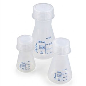 AZLON® Conical Flask, Polypropylene, with Screw Cap, Variable Capacity 50 mL - 1.000 mL (Erlenmeyer Plastic)