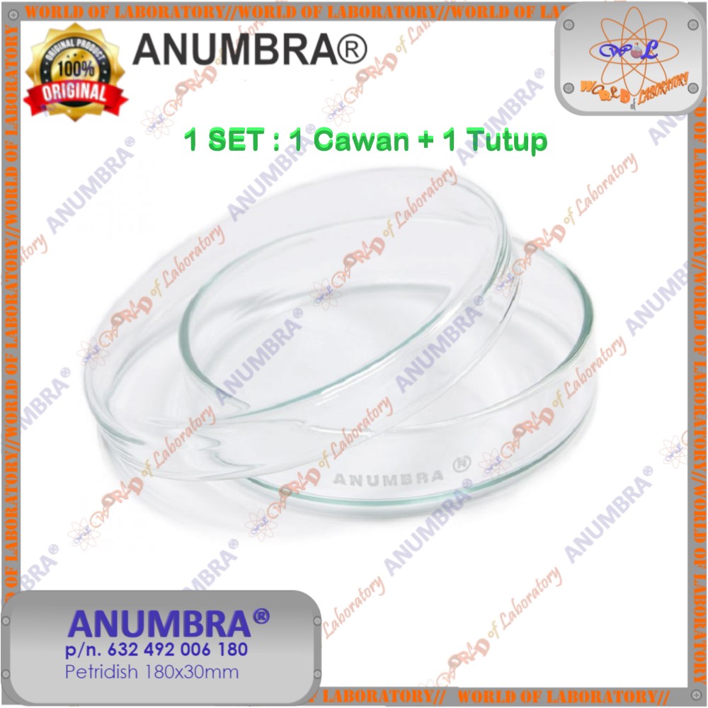 ANUMBRA® PETRIDISH, Soda Lime Glass, Variable Size Diameter 60mm to 200mm - Gambar 3