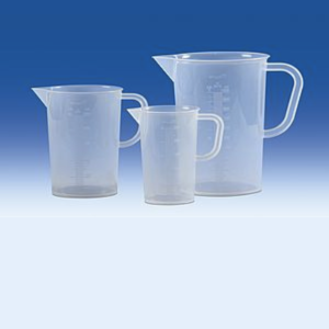VITLAB® Graduated Beakers with Handle, PP, Molded Graduations, Variable Capacity 50 mL - 5.000 mL