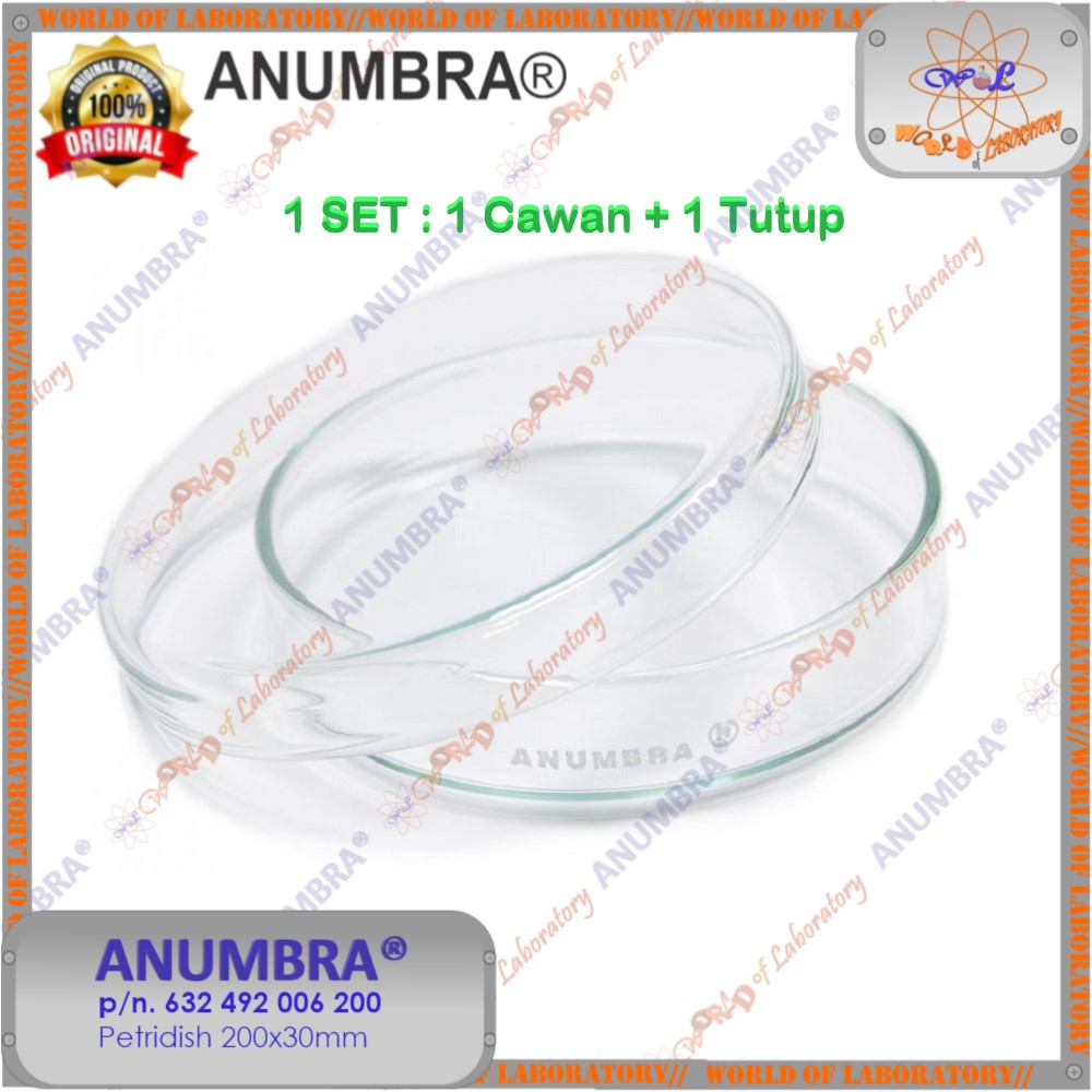 ANUMBRA® PETRIDISH, Soda Lime Glass, Variable Size Diameter 60mm to 200mm - Gambar 2
