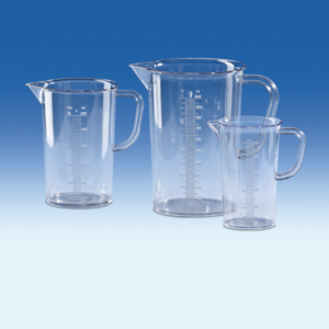 VITLAB® Graduated Beakers with Handle, SAN, Molded Graduations, Variable Capacity 250 mL - 3.000 mL
