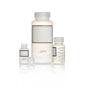 AZLON® Bottle Plastic Graduated, Polypropylene (PP), Round, Wide Neck, with Screw Cap, Variable Capacity 250 - 1000 mL