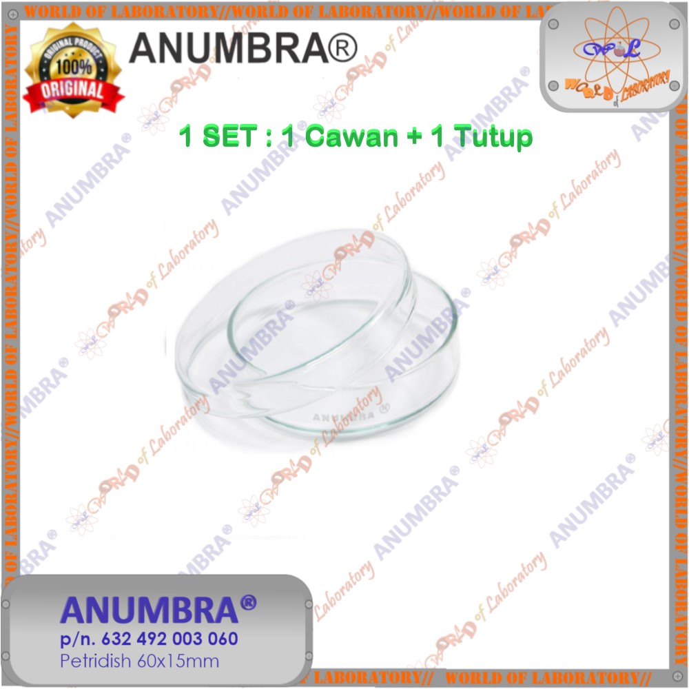 ANUMBRA® PETRIDISH, Soda Lime Glass, Variable Size Diameter 60mm to 200mm