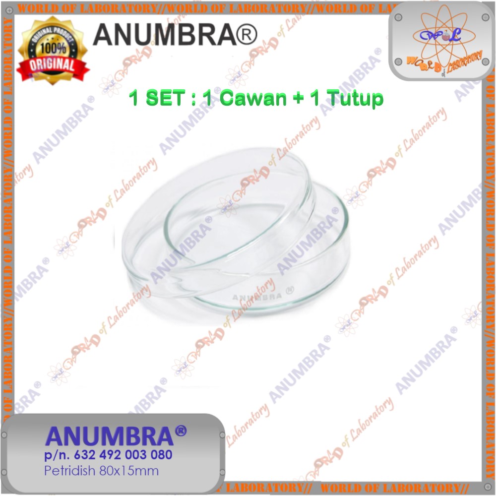 ANUMBRA® PETRIDISH, Soda Lime Glass, Variable Size Diameter 60mm to 200mm - Gambar 9